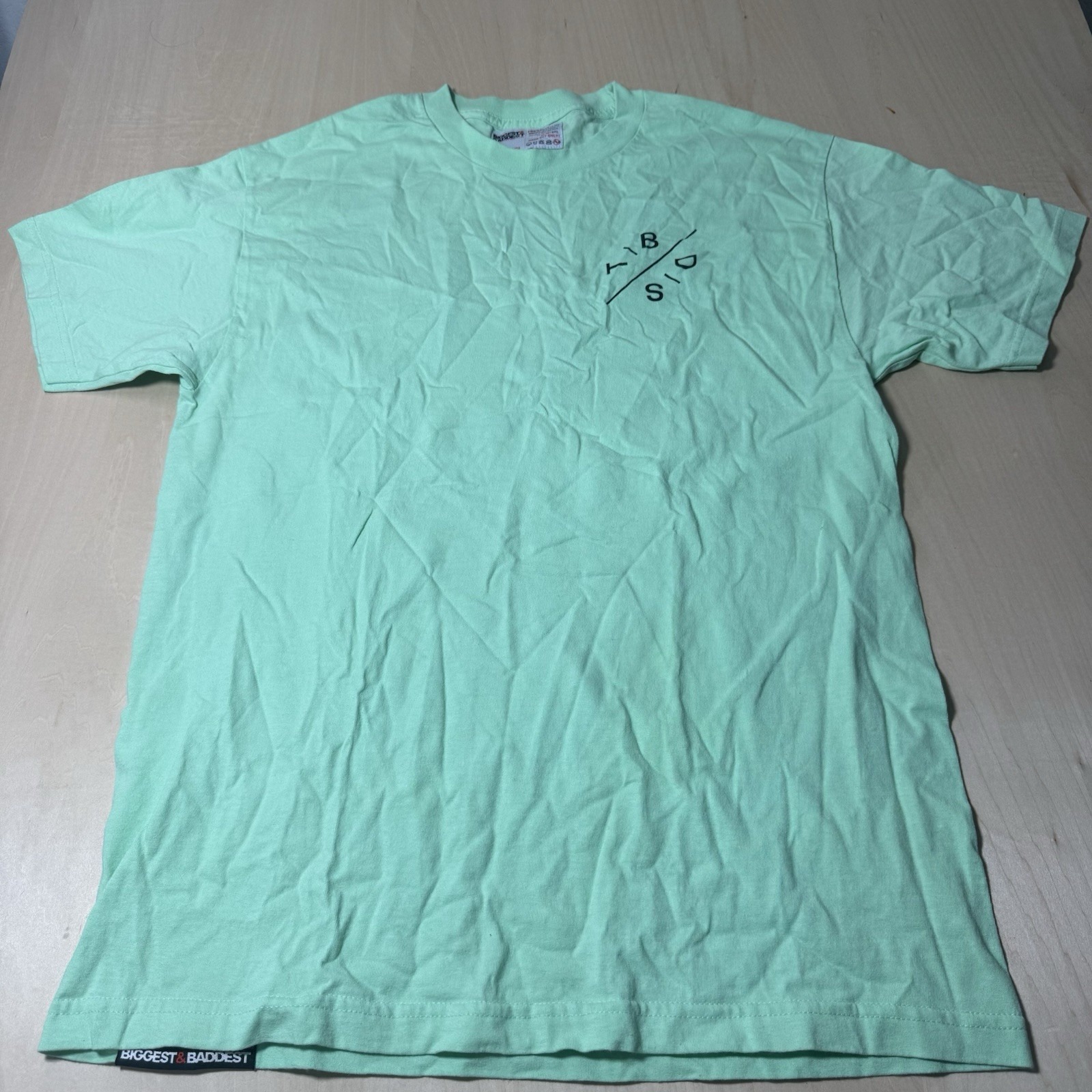 Biggest & Baddest Teal Large T Shirt Made In Usa